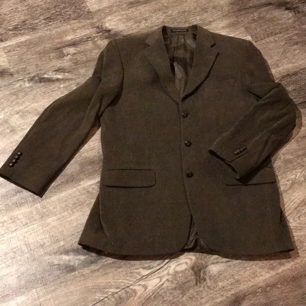 S. Cohen Prestige Brown Herringbone Blazer NWOT